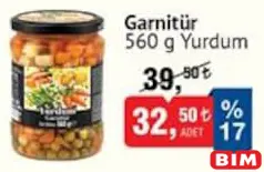 YURDUM GARNİTÜR 560 G fiyat ve kampanya bilgisi